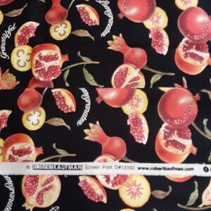 Pomegranate Fruit Theme Sewing Fabric for Crafting Tablecloth Pillow Etc 3 yds